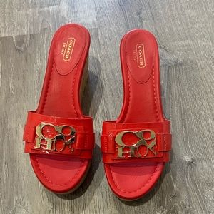 Coach Orange/Red Wedges